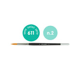 PINCEL PREMIUM SYNTHETIC REDONDO 611 Nº 2 | 6 UNIDADES | (MILAN)